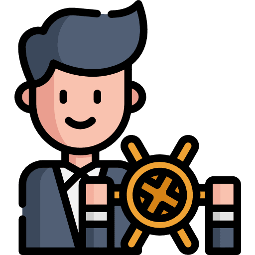 Leader boss leader worker icon