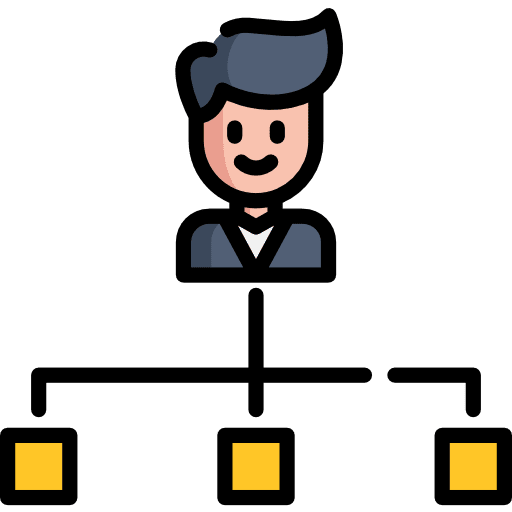 Management networking network working icon