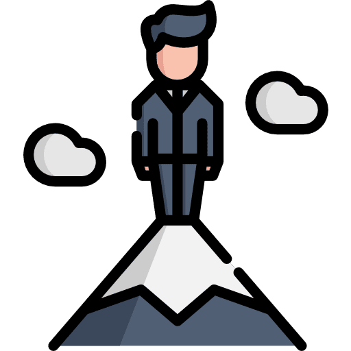 Top flag business goal icon