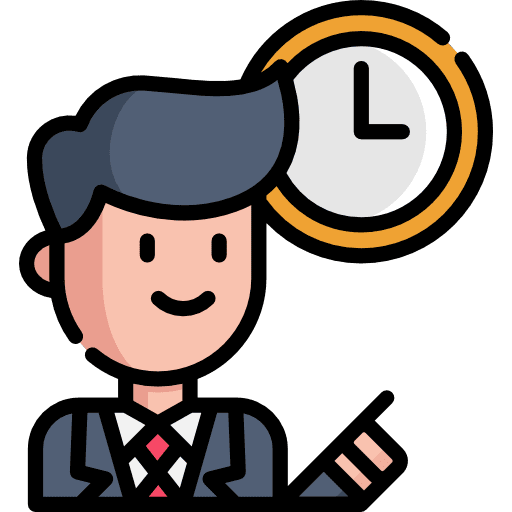 Businessman time businessman person icon
