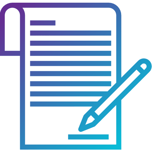 Contract document definition paper icon