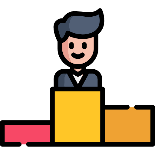 Podium business and finance win podium icon