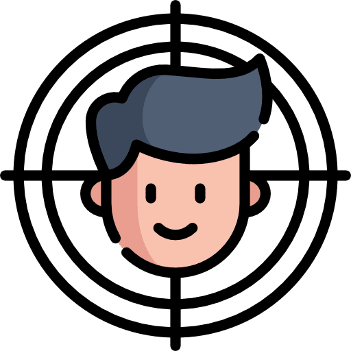 Target business and finance personalization customer icon