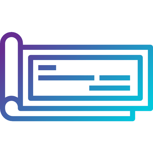 Check money payment files and folders icon