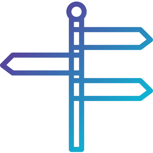 Direction panel guidance directional icon