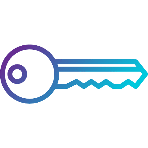 Key access pass security icon