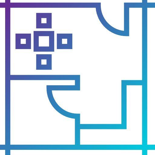 Blueprint house plan architecture home icon