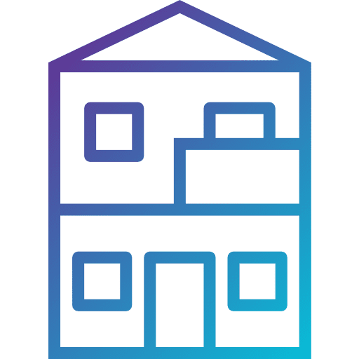 Home house architecture and city real estate icon