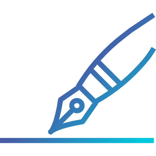 Signature education signature write icon