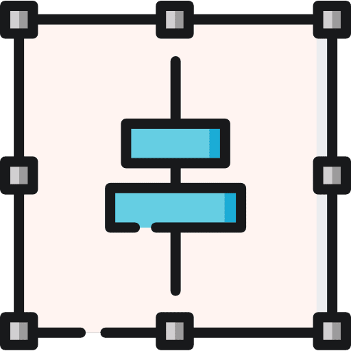 Align art and design center alignment shapes and symbols icon