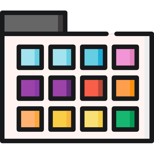 Color palette colors art and design folder icon