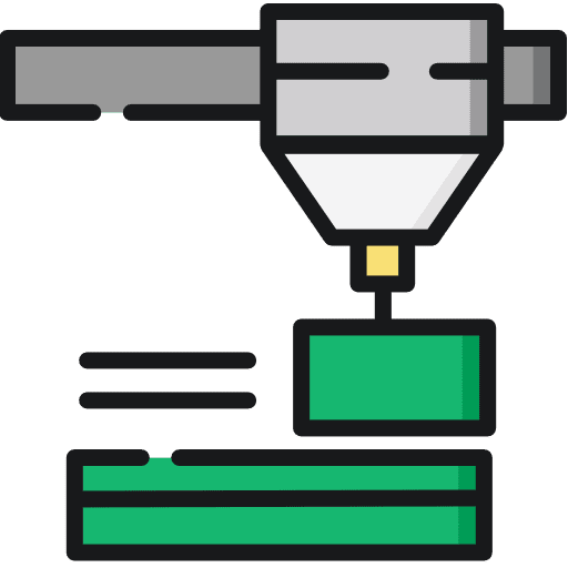 3d printer printing plastic technology icon