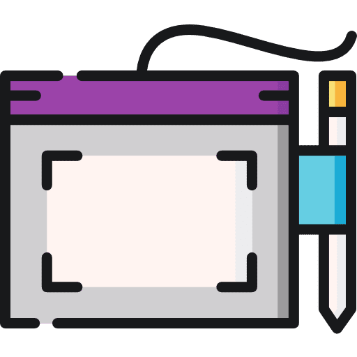 Graphic tablet pencil tools and utensils edit icon