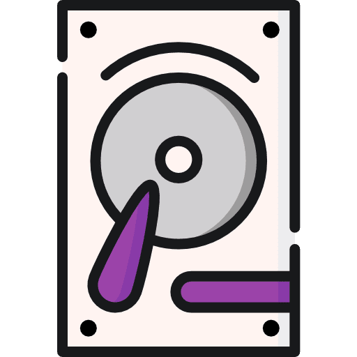 Hard disk electronics storage hard disk icon