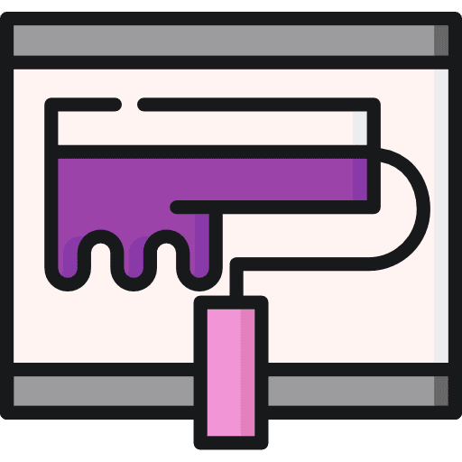 Paint roller paint roller home repair construction icon