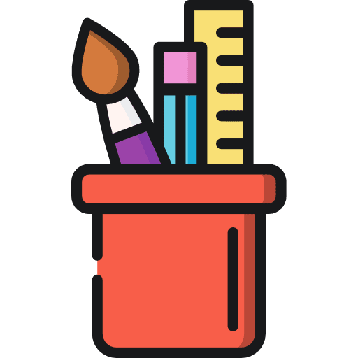 Pencil pencil paint brush art and design icon