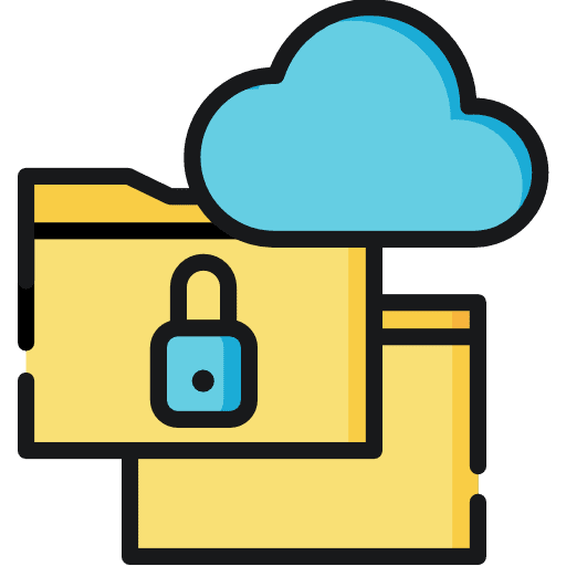 Security files and folders ui document icon