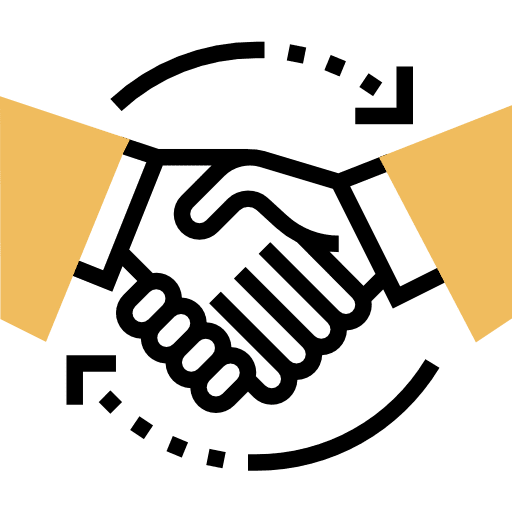 Agreement acknowledge shake arrows icon