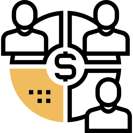 Profit users stats shareholder icon