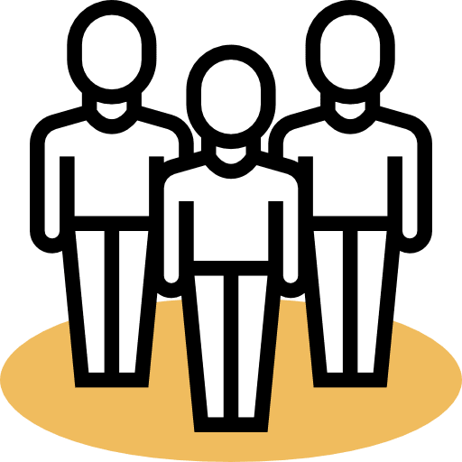 Team businessmen members networking icon