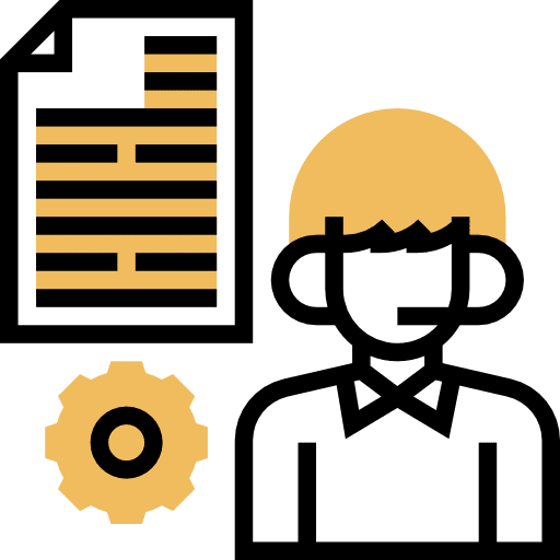 Advisor files and folders customer support communications icon