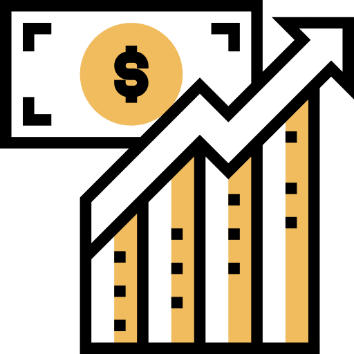 Graph stats bills bars icon