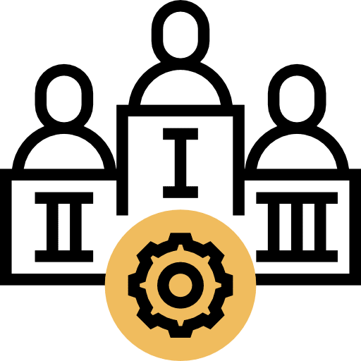 Leadership podium networking leadership icon