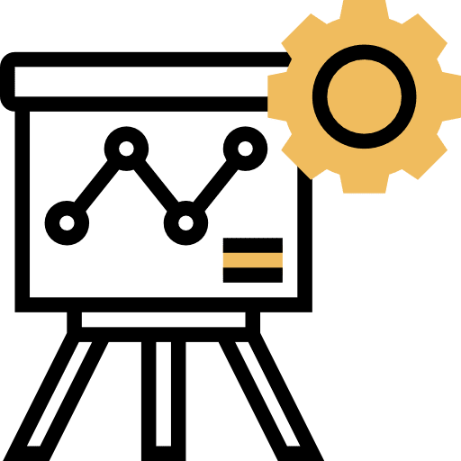 Presentation business graphics stats icon