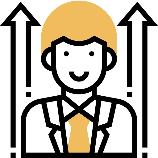 Businessman worker businessman increase icon