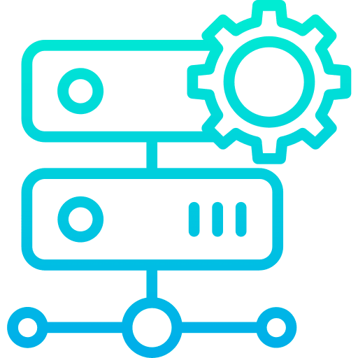 Hosting files seo and web servers icon