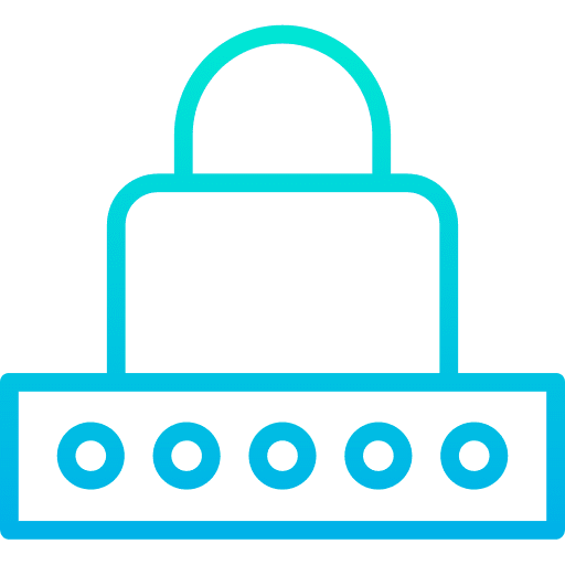 Password security system ui numbers icon