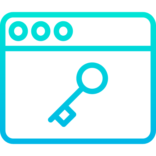 Browser key door key browser icon