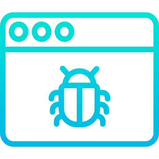 Bug coding security seo and web icon