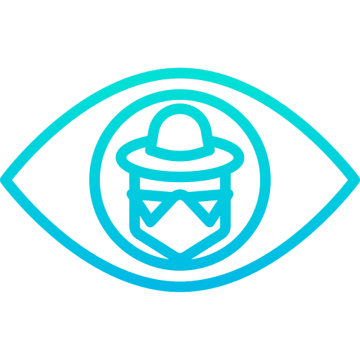Hacker interface spyware virus icon