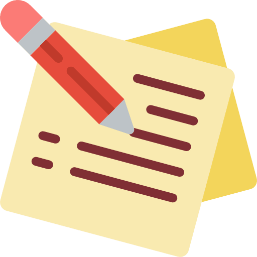 Notes interface writing memo icon