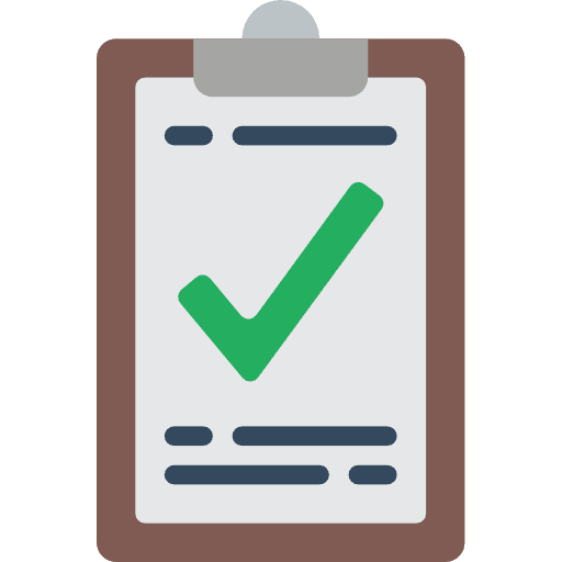 Clipboard checking clipboard tasks icon