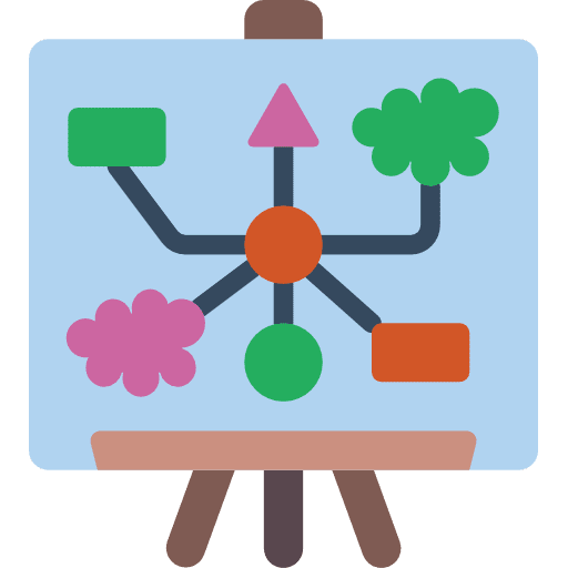 Flow chart process plan business and finance icon