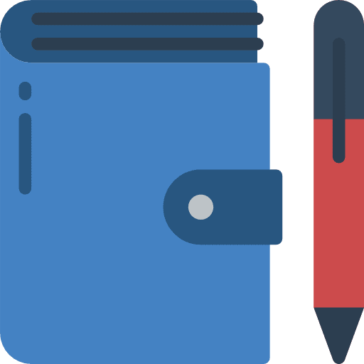 Notebook agenda education address book icon