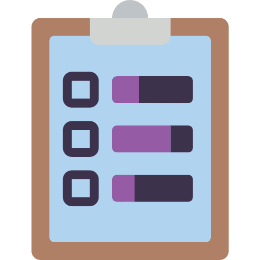 Clipboard verification education list icon