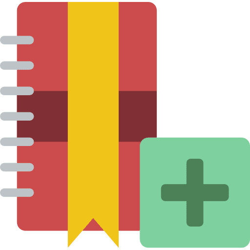 Notebook bookmark agenda business icon