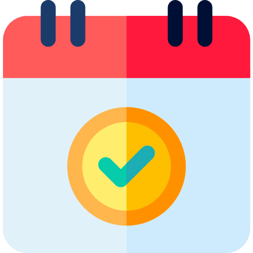 Calendar attend hobbies and free time events icon