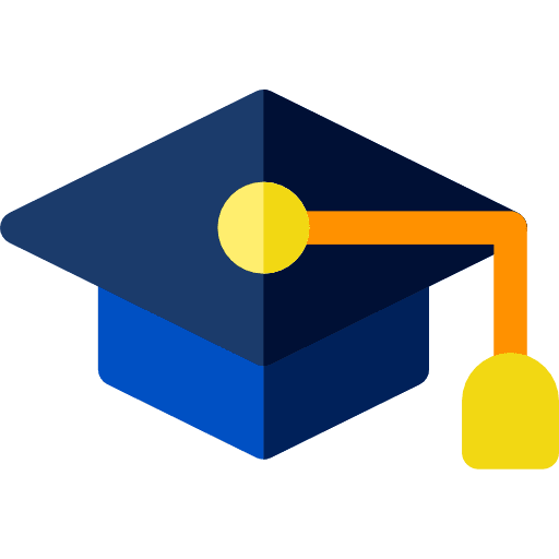 Mortarboard cap graduated boy icon