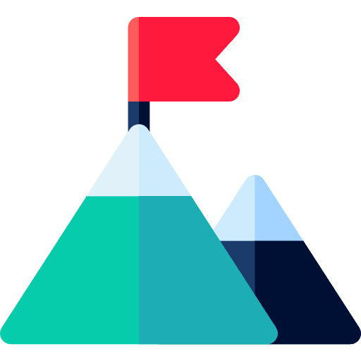 Mountains landscape business and finance winner icon