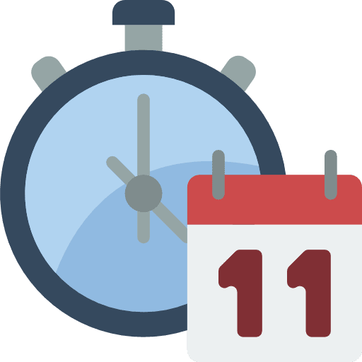 Stopclock chronometer date time and date icon