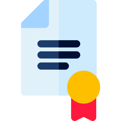 Certificate award interface patent icon