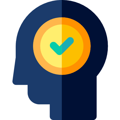 Head head positive check icon