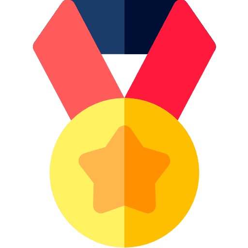 Medal sports and competition award star icon