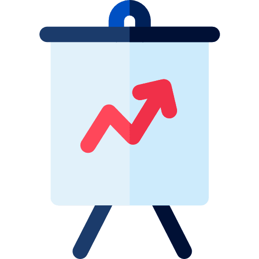 Presentation arrow increase improve icon