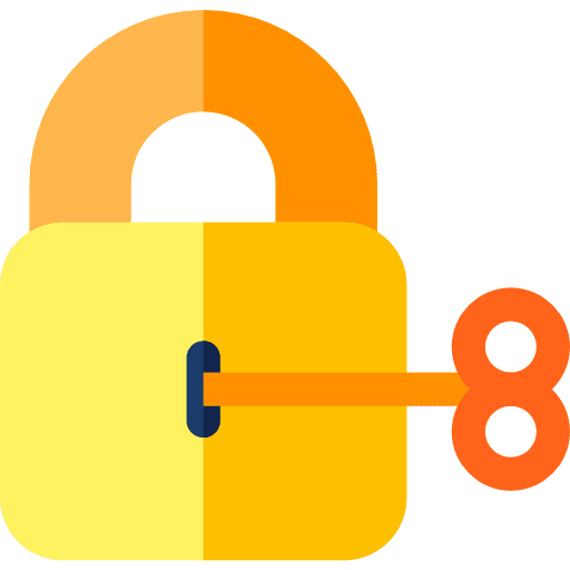Unlock lock padlock authorization icon