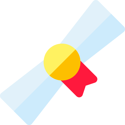 Diploma education degree files and folders icon